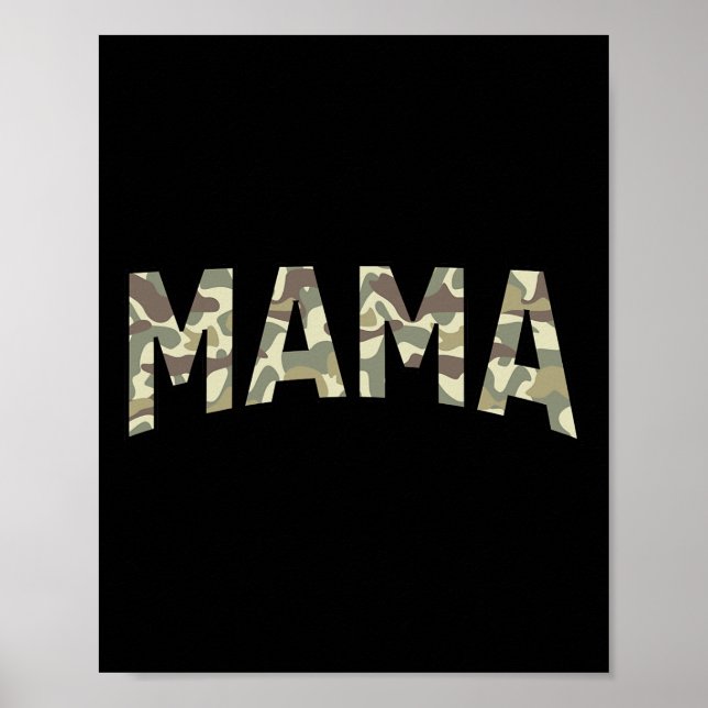 Old school Camo Mamma Mors dag Funny Poster (Framsidan)