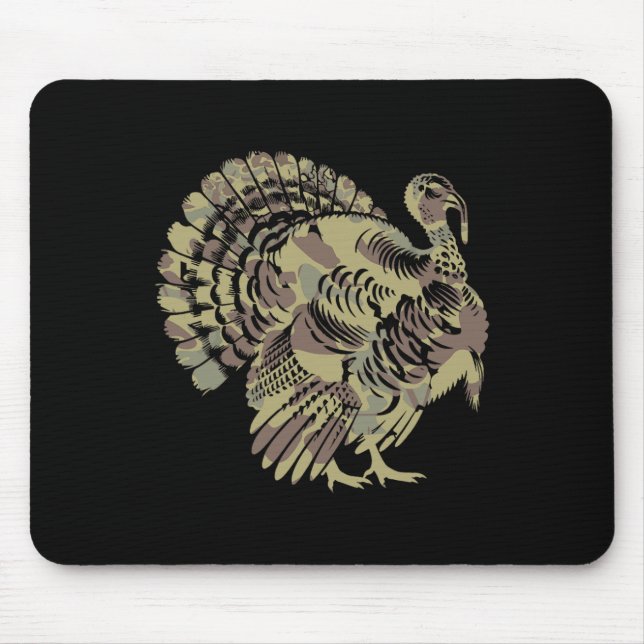 Old school Camo Turkey Hunting Thankgiving Gift Musmatta (Framsidan)