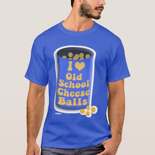 Old school can Cheese Bollar som står T Shirt (Framsida)