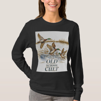 Old School Cult – Vintage Mallard Ducks in Flight  T Shirt