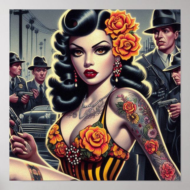 Old school Cute Goth Girl Poster (Framsidan)