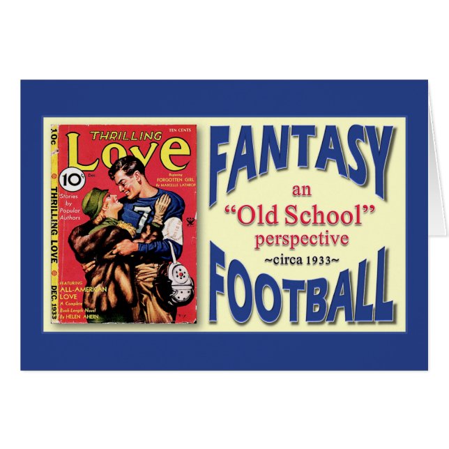 Old school Fantasy Football Hälsningskort (Framsidan Horizontal)