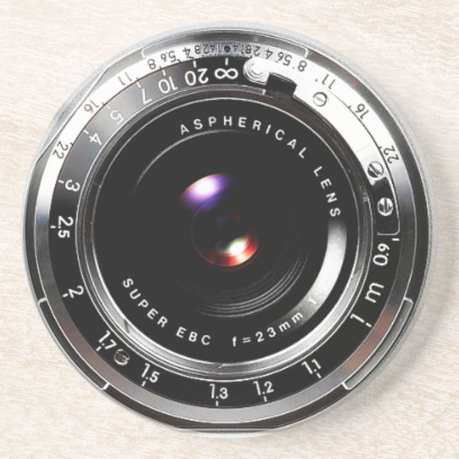 Old school Film Camera Underlägg Sandsten (Framsidan)