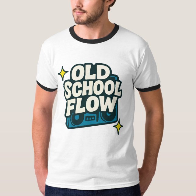 Old school-flöde t shirt (Framsida)