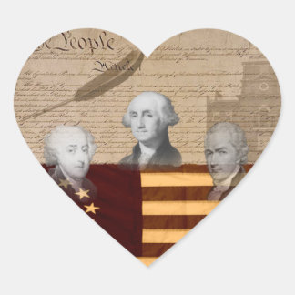 OLD SCHOOL FOUNDING FATHERS HJÄRTFORMAT KLISTERMÄRKE