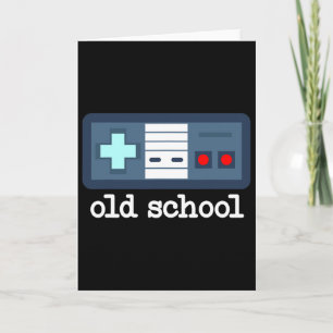 Old school Gamer 80:s Manar Vintage Retro Video Ga Kort