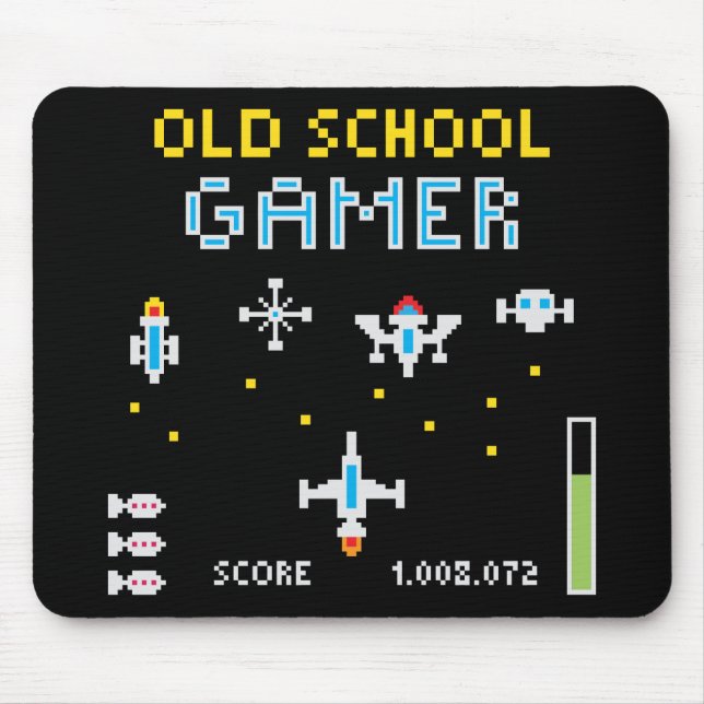 Old school Gamer - Stellarship - Mousepad Musmatta (Framsidan)