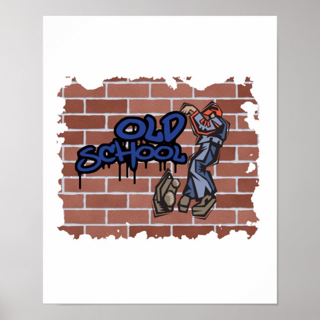 old school graffiti-design poster (Framsidan)