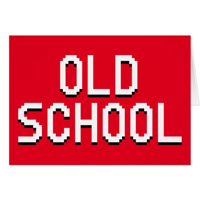 OLD SCHOOL HÄLSNINGSKORT (Framsidan Horizontal)