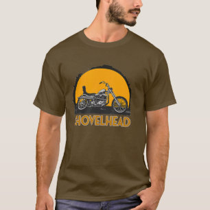 old school HD Shovelhead Chopper Bobber-Biker T Shirt