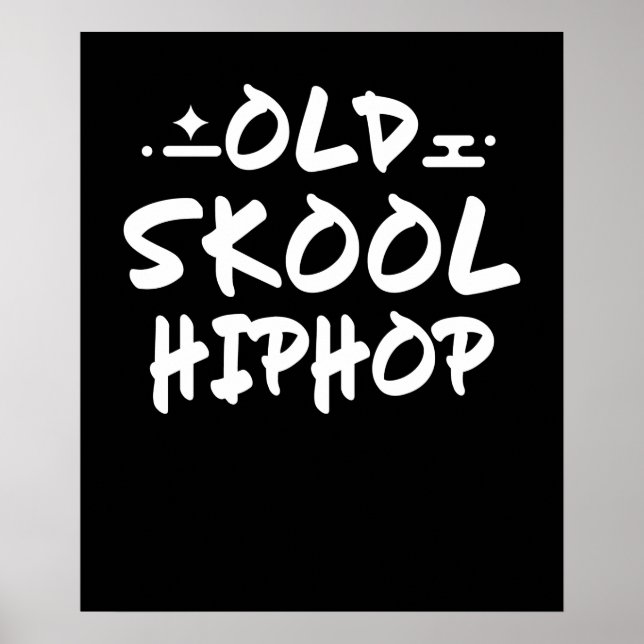 Old school Hip hop 90-talet Graffiti Poster (Framsidan)