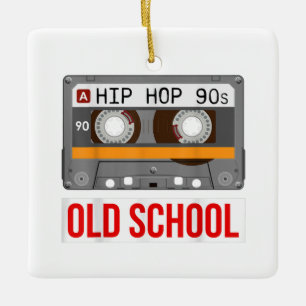 Old school Hip hop Cassette Tape Rap Music Älskare Julgransprydnad Keramik