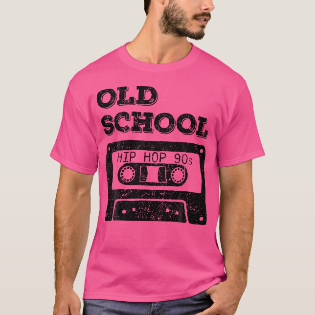 Old school Hip hop Cassette Tape Rap Music Älskare T Shirt (Framsida)