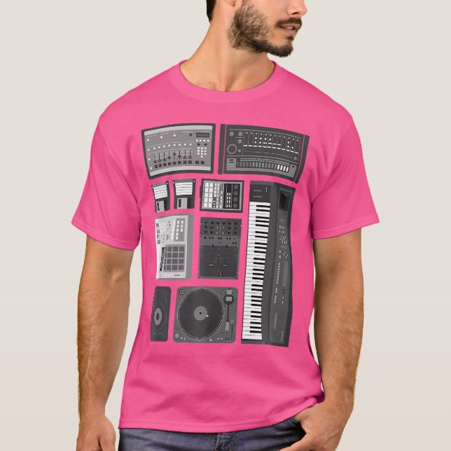 Old school Hip hop Rap Music Beat Maker T Shirt (Framsida)