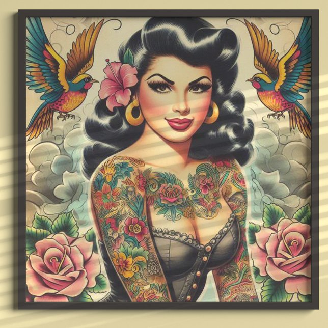 Old school Inked Girl Poster (Skapare uppladdad)