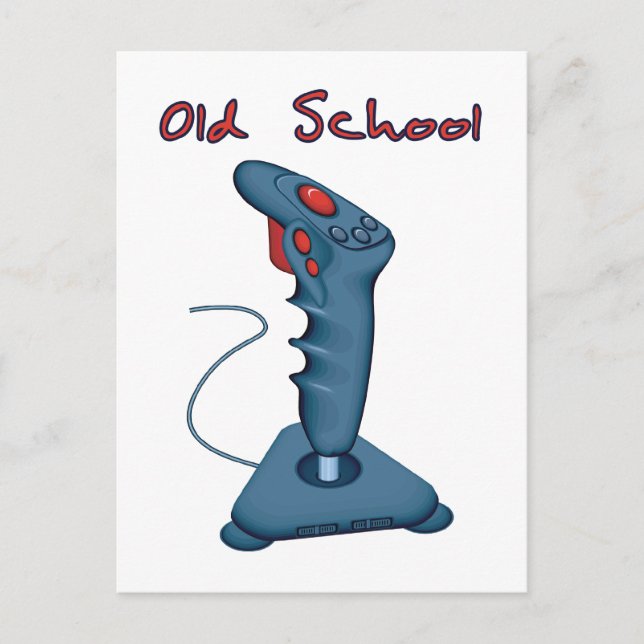 Old school Joystick Vykort (Framsida)