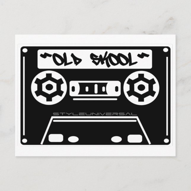 old school-kort vykort (Framsida)