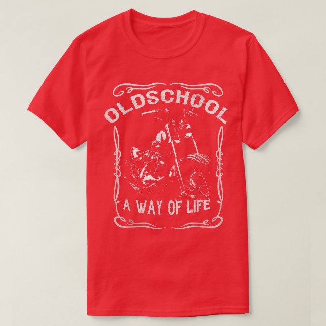 Old school Kulturkooles Biker Motorrad 1248 T Shirt (Design framsida)