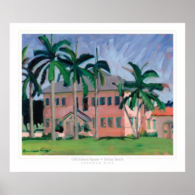 Old school-kvadratisk utskrift poster (Framsidan)