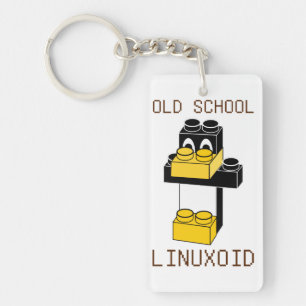 OLD SCHOOL LINUXOID NYCKELRING