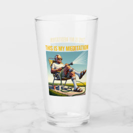 Old School Man Watering Lawn Glaskopp