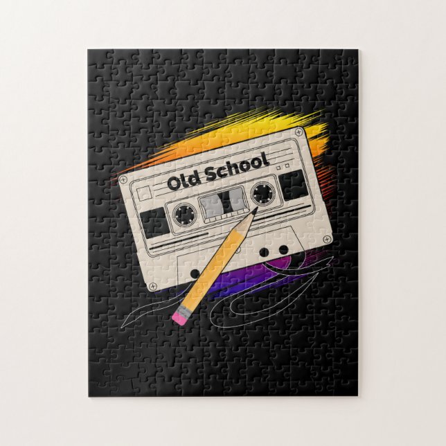 Old school-minnen pussel (Vertikal)