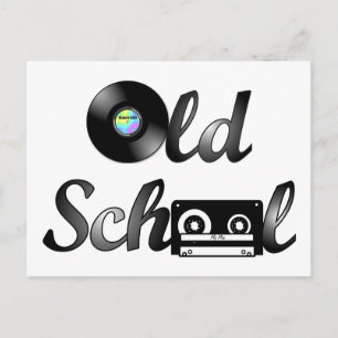 old school Music Media Vykort