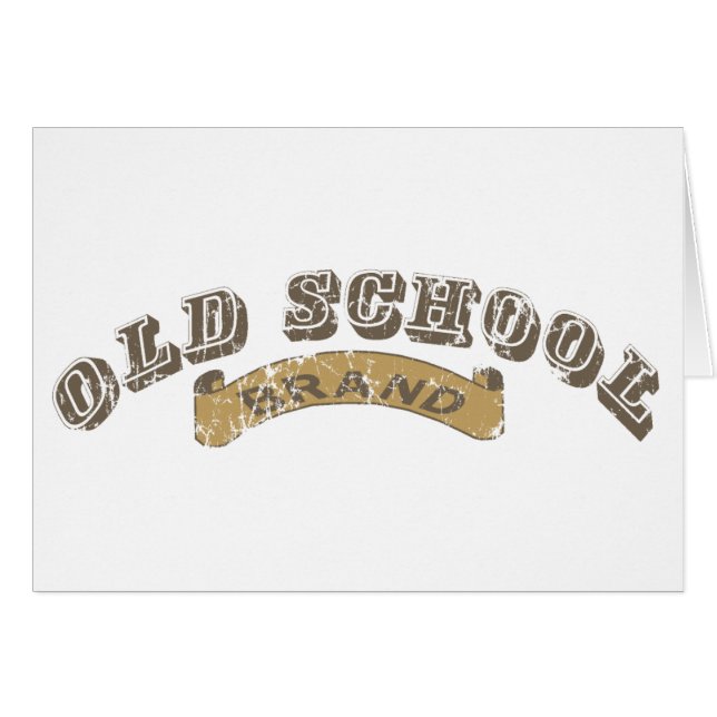 Old school - nödlidande hälsningskort (Framsidan Horizontal)
