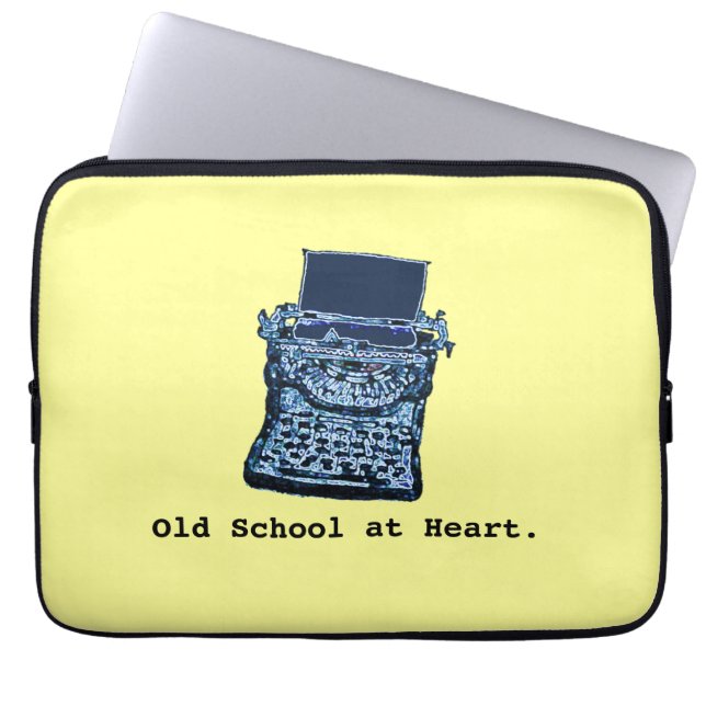 Old school på hjärtasleeven laptop fodral (Framsidan)