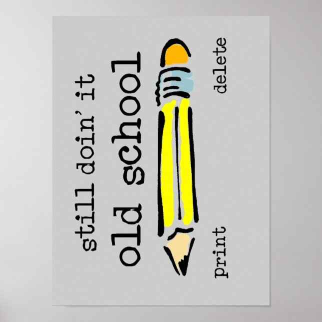 Old school Pencil Funny Poster Humor (Framsidan)