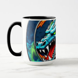 Old School Pickleball Dragon blue mug Mugg