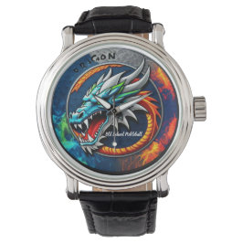 Old School Pickleball Dragon blue watch Armbandsur