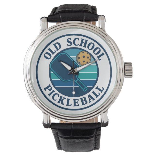 Old School Pickleball-klocka Armbandsur (Framsida)