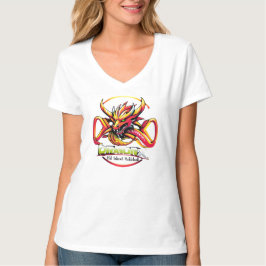 Old School Pickleball röd Dragon X dam T-Shirt