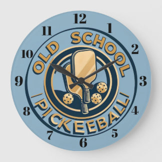 Old School Pickleball Wall clock Stor Klocka