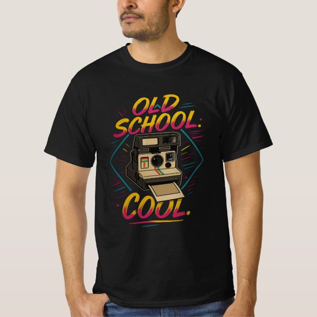 Old school Polaroid Retro Camera Shirt T Shirt (Framsida)
