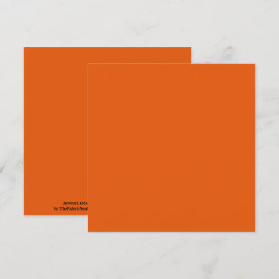 Old school Pumpkin Spice Orange Solid Färg Kort