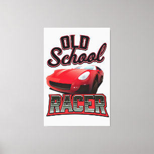 Old school Racer Logotyp Canvastryck