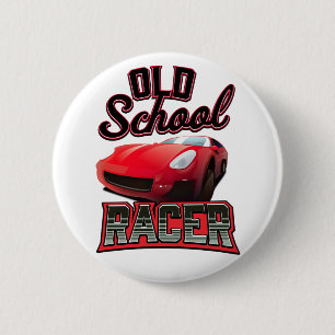 Old school Racer Logotyp Knapp