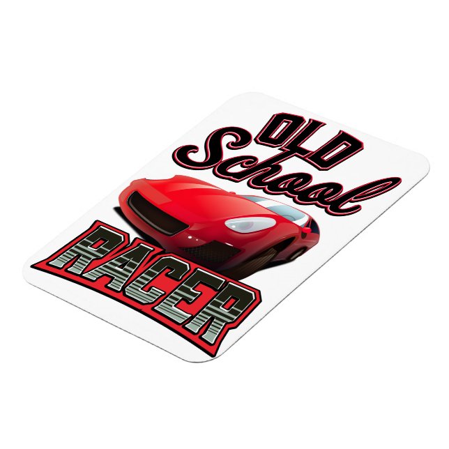 Old School Racer-logotyp Magnet (Vänstra Sidan)