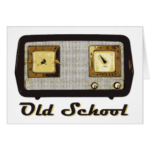 Old school radiosände Retro vintage Hälsningskort