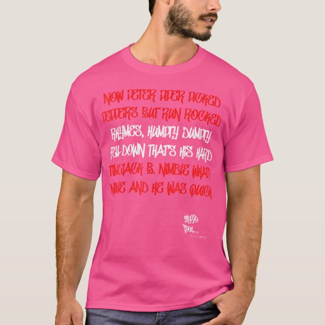 Old school Rap Hip hop Peter Piper Quote 80'S D T Shirt (Framsida)