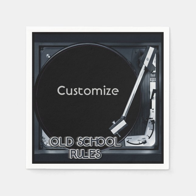 Old school Regler Retro Pappersservett (Framsidan)