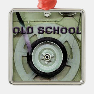 Old school Retro 8 spårar kassetten tejpar Julgransprydnad Metall