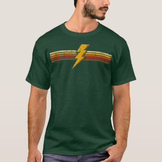 Old school Retro Lightning Bult goldenera Fitness  T Shirt
