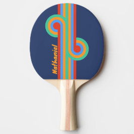 Old School Retro Rainbow Loop med Namn Pingisracket