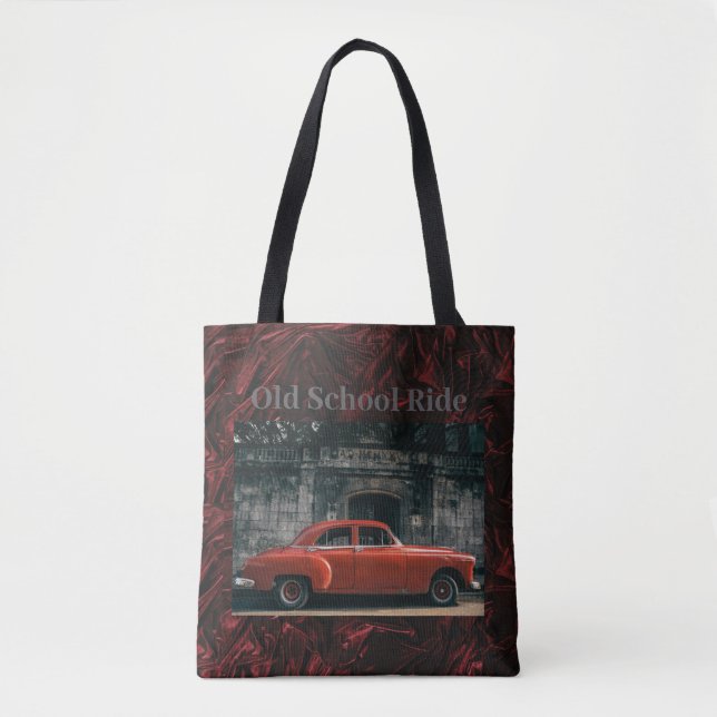 Old school Ride Tote Tygkasse (Framsida)