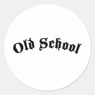 Old school runt klistermärke