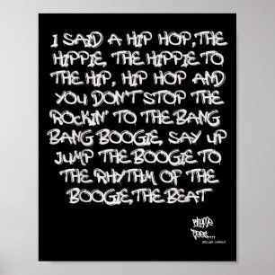 Old school Skool Rap Hip hop Merch Lyric Quote 80 Poster