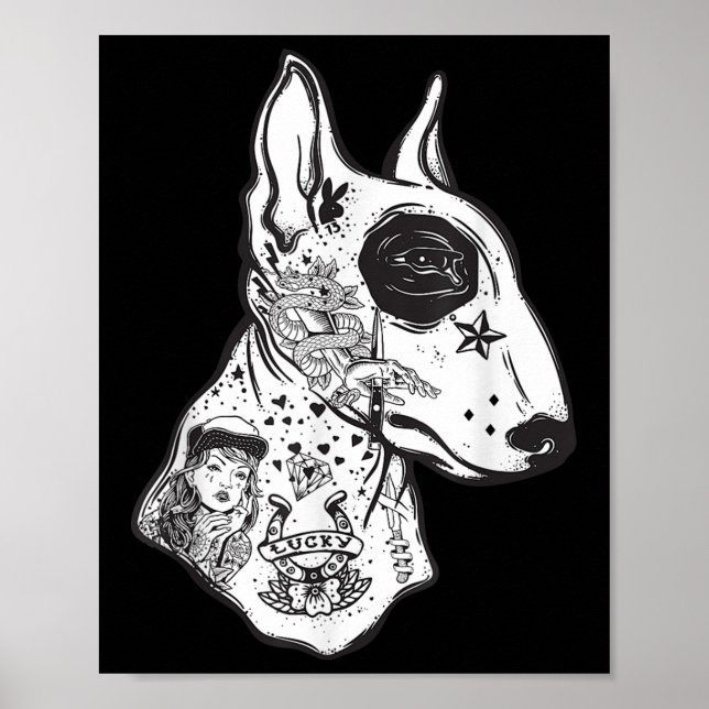 Old school Tattoo Hund Lov Poster (Framsidan)